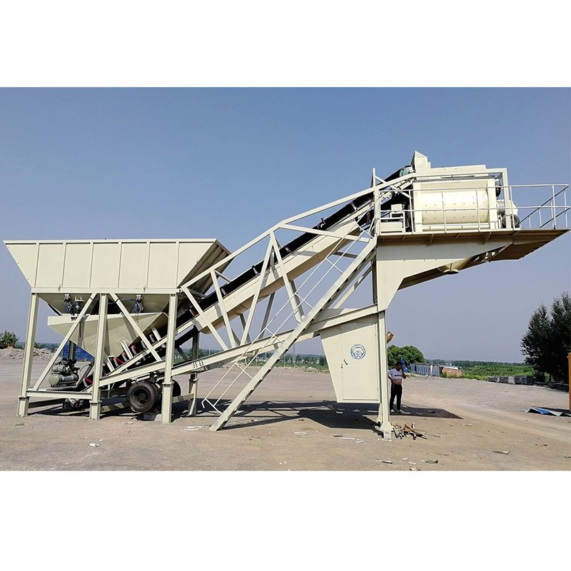 Mobile Concrete Batching Plant in Ethiopia One-Site Concrete Plant
