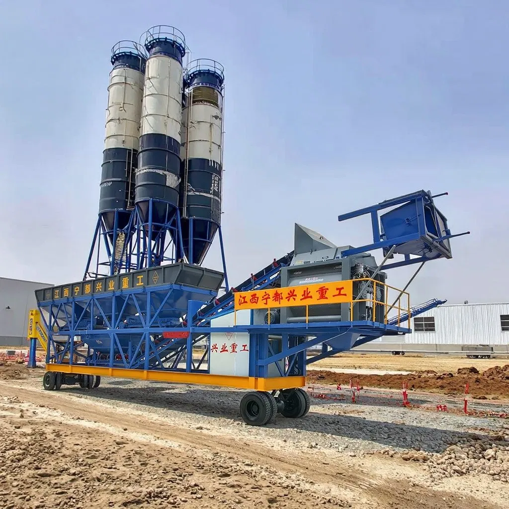Building Equipment Yhzs60 Mobile Modular Concrete Mixing Batching Plant