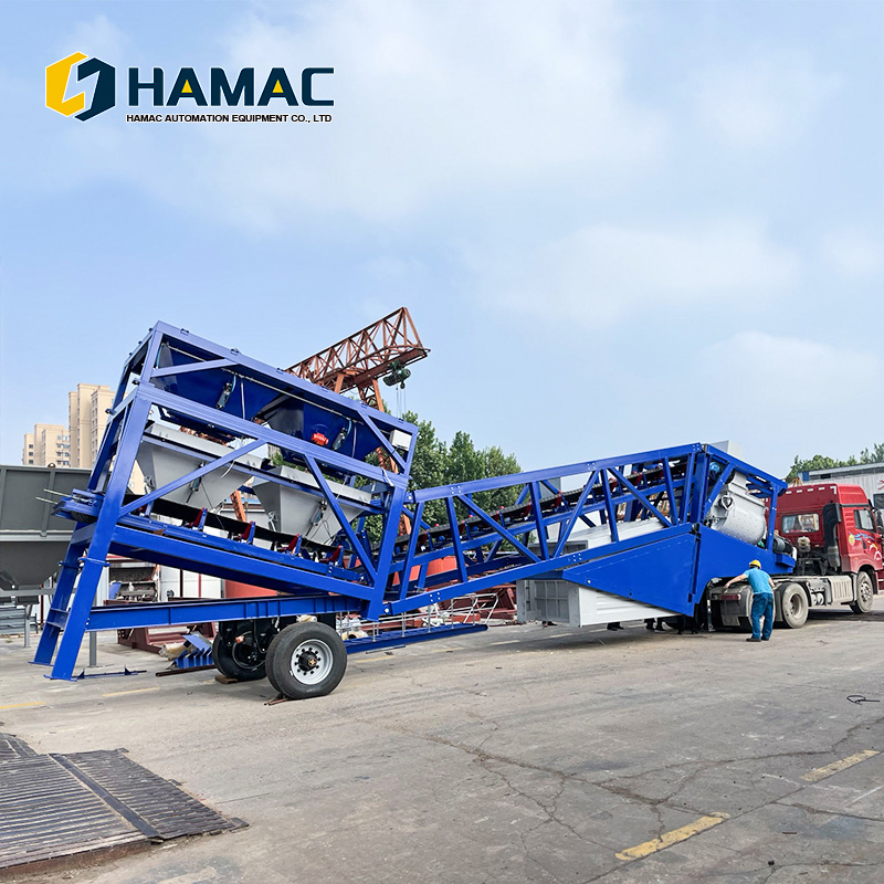 Concrete Equipment Yhzs75 Mobile Concrete Mixing Plant Beton Batching Plant with Planetary Concrete Mixer