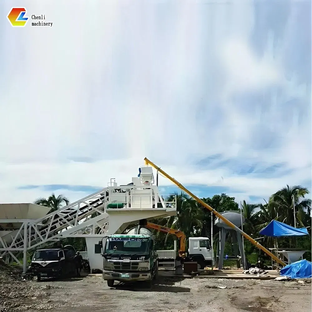 High Quality High Efficiency Concrete Batching Mix Plant Capacity 25-100 M3 / H