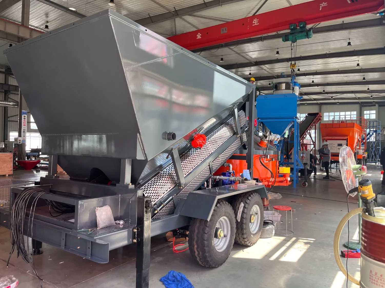 Sddom Factory 15m3/H Small Mobile Wet Concrete Mix Batching Plant for Sale