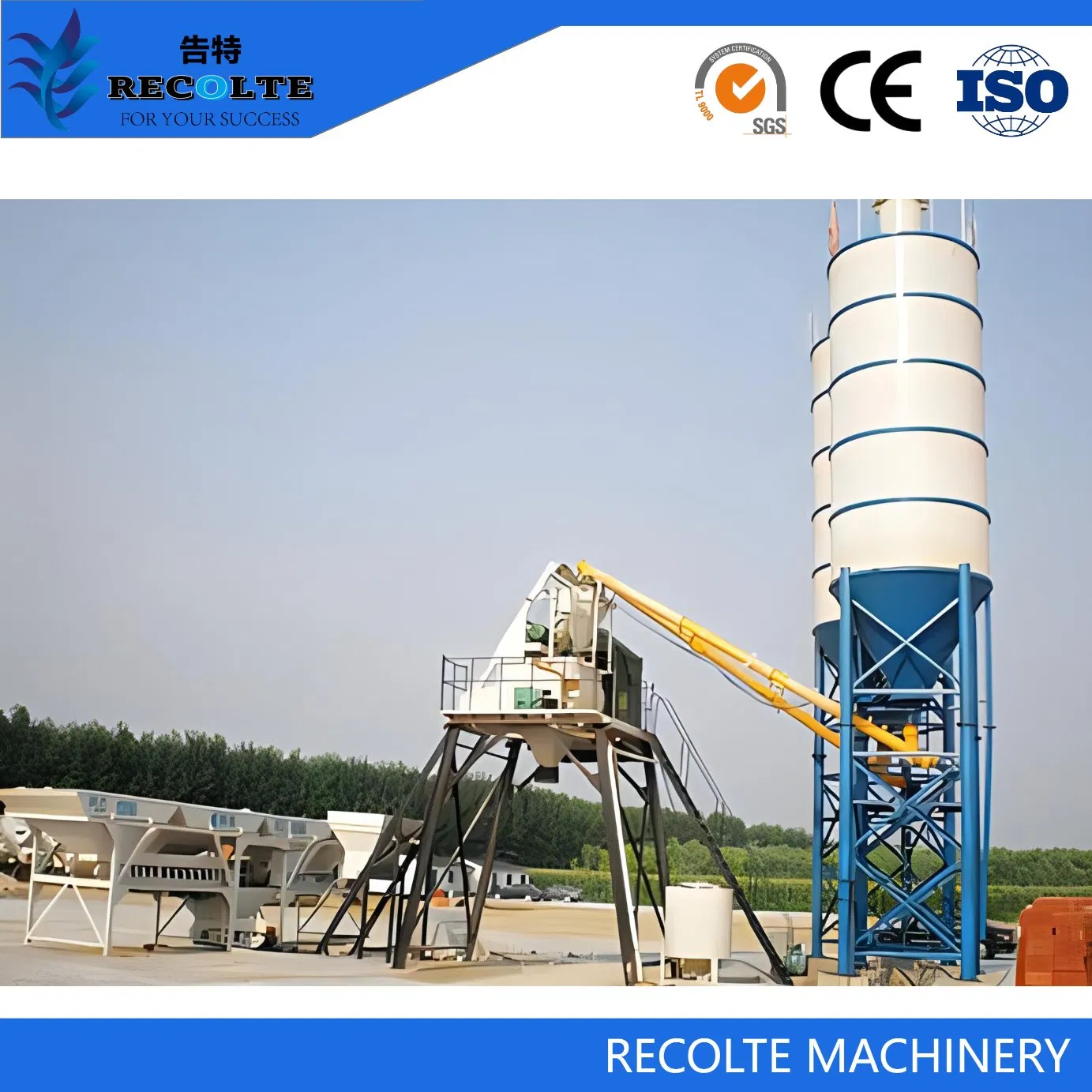 25 40 60 M³/H Automated Concrete Mixing Plant: Streamlined Production / Concrete Batching Plant
