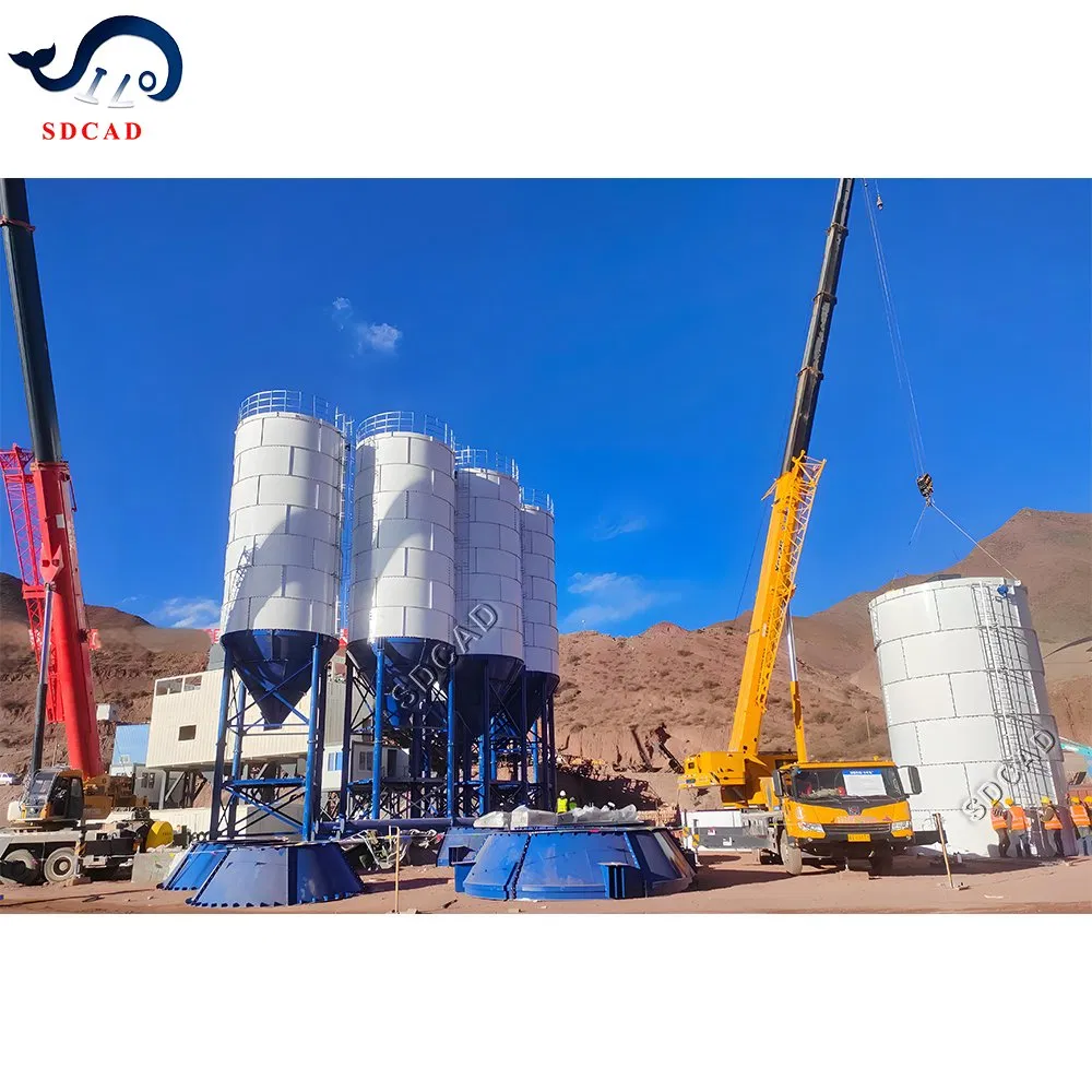 Ready Mix Mobile Concrete Batching Plant Price with Cement Silo Cement Batching Plant