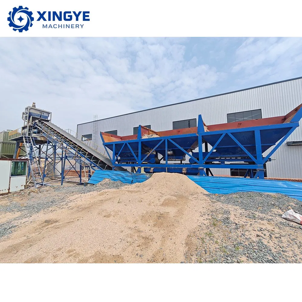 Manufacturer Efficient Hzs90 Portable Compact Cement Concrete Batching Plant
