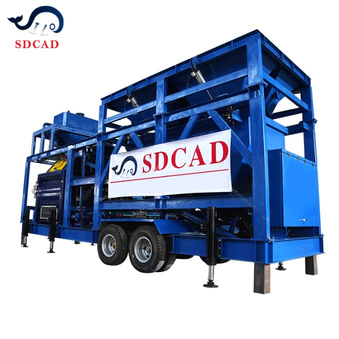 90m³/H Mobile Concrete Mixing Plant for Industrial Building Construction Project Solution