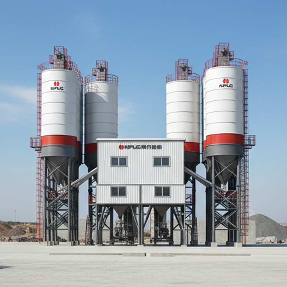 90 Cu M3 Truckmounted Compact Concrete Batching Plant