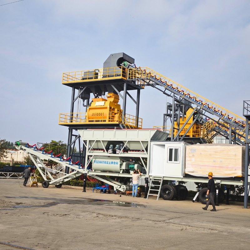 China Customized Stabilized Soil Mixing Plant Continuous Dry Mixing Plant Concrete Batching Plant Auto with Belt