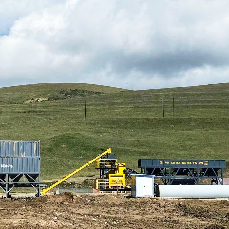 New Mobile Portable Concrete Batching Plant 35-100m3/H Ready Mix Concrete Plant Portable Silo Mobile Concrete Plant