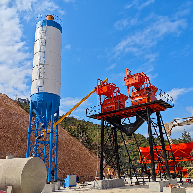 Customized Compact Concrete Batching Plant with Cement Silo Cost-Effective Rmc Production Solution