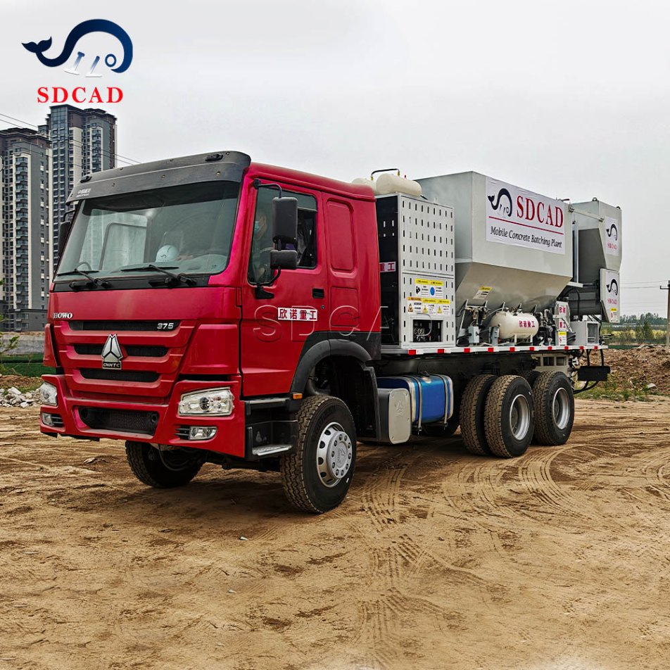 Volumetric Concrete Batching Plant High Capacity Output for Continuous Road Construction