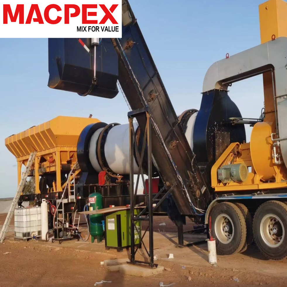 Mobile Asphalt Continuous Mixing Station Plant with 60ton Capacity Hot Sale