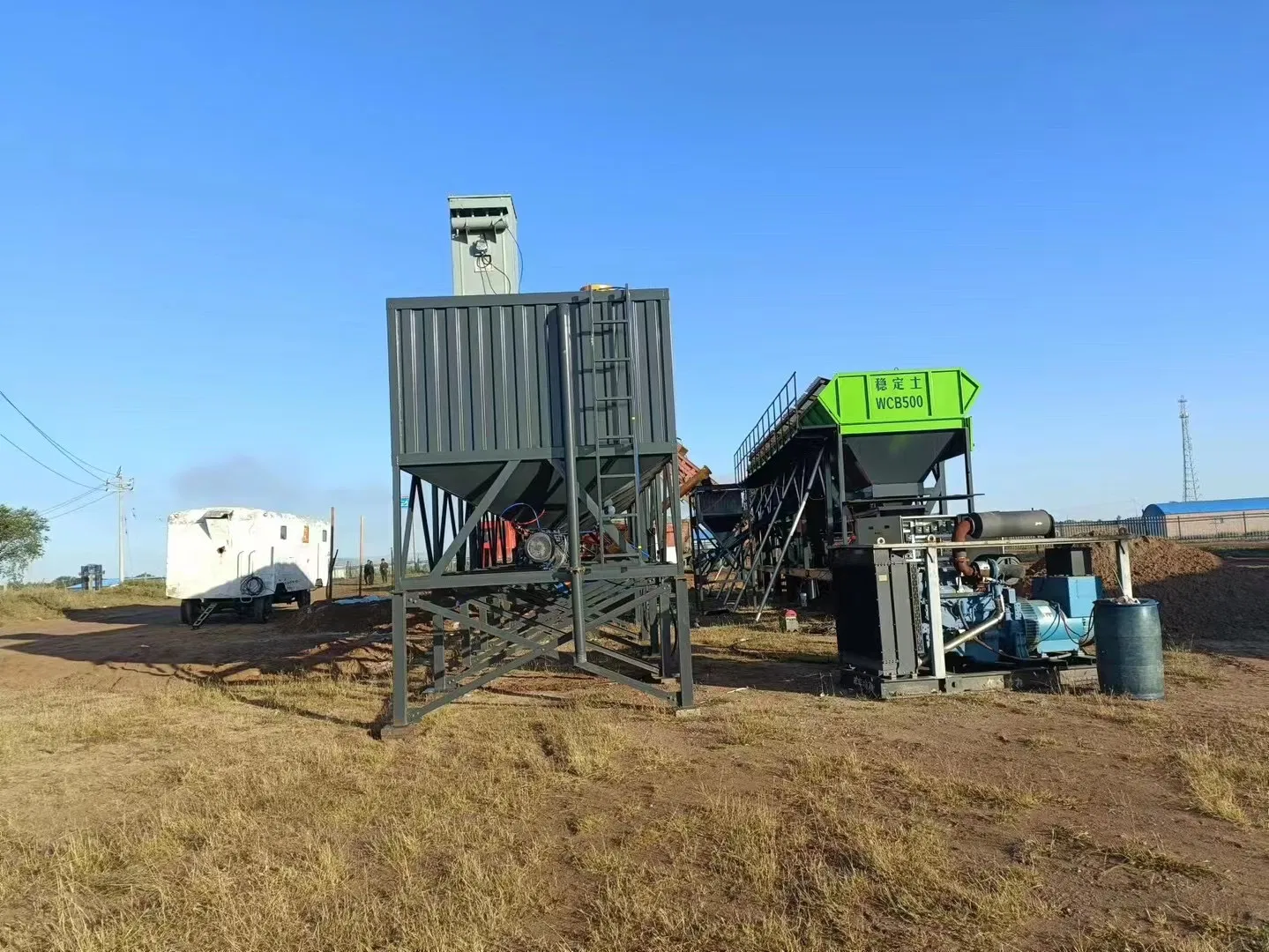 Portable Ready Mixed Batch Cement Wet Mix Precast Mixing Concrete Machinery Layout Mobile Concrete Batching Plant Price for Sale