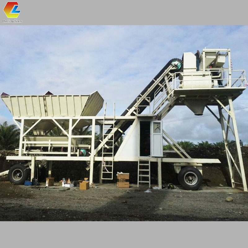 Wheel Type Concrete Mini Batching Plant Ready Mix Batch Plant for Sale
