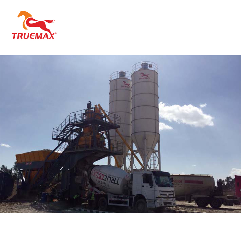 China Prices Truemax Concrete Machinery Fixed Cement Mixing Cbp60m Mobile Mixer Portable Concrete Batching Plant