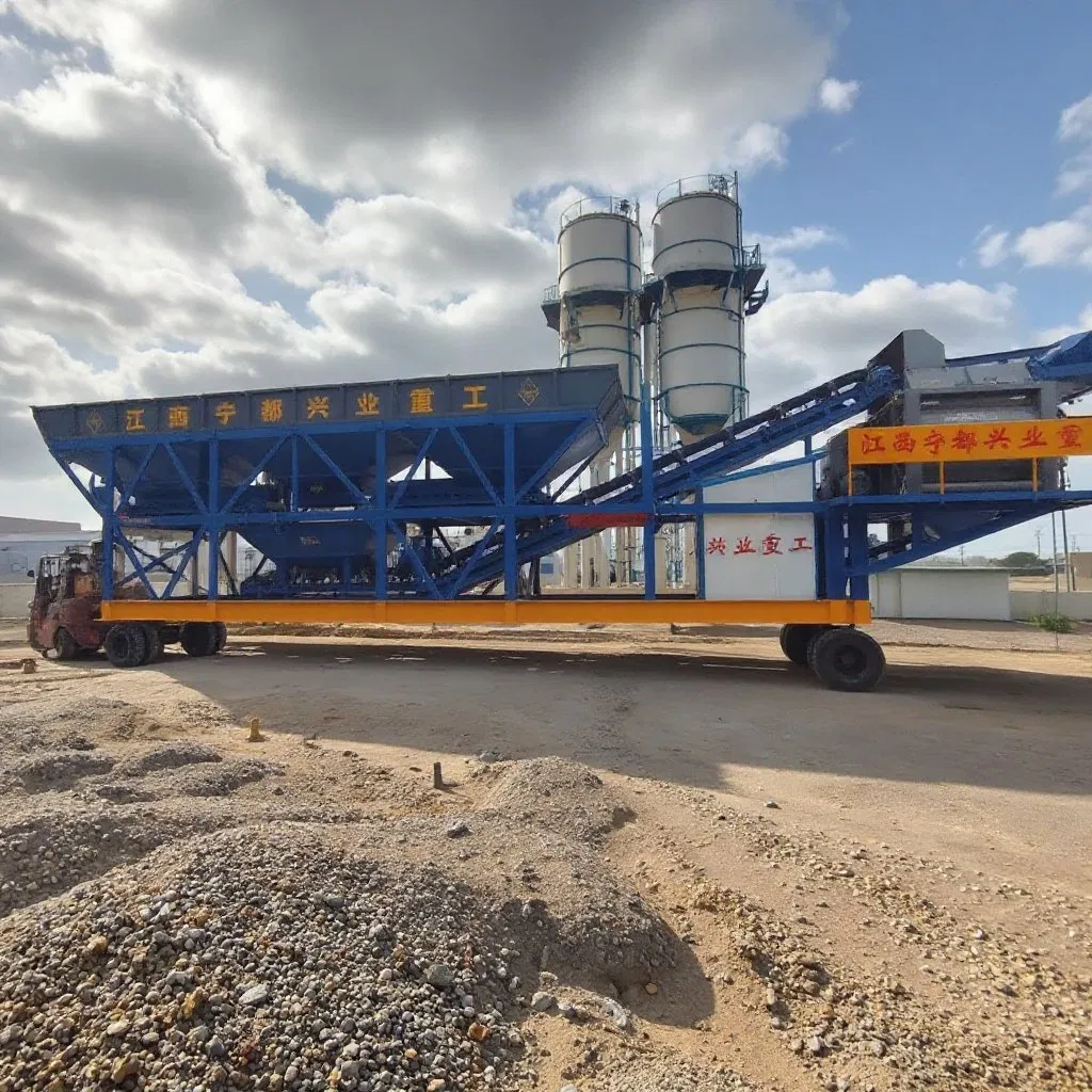 Building Equipment Yhzs60 Mobile Modular Concrete Mixing Batching Plant