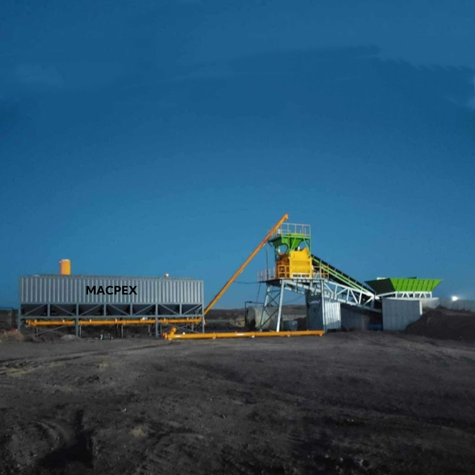 Mobile Mini Batching Plant with Concrete Twin Shaft Mixer for Ready Mix