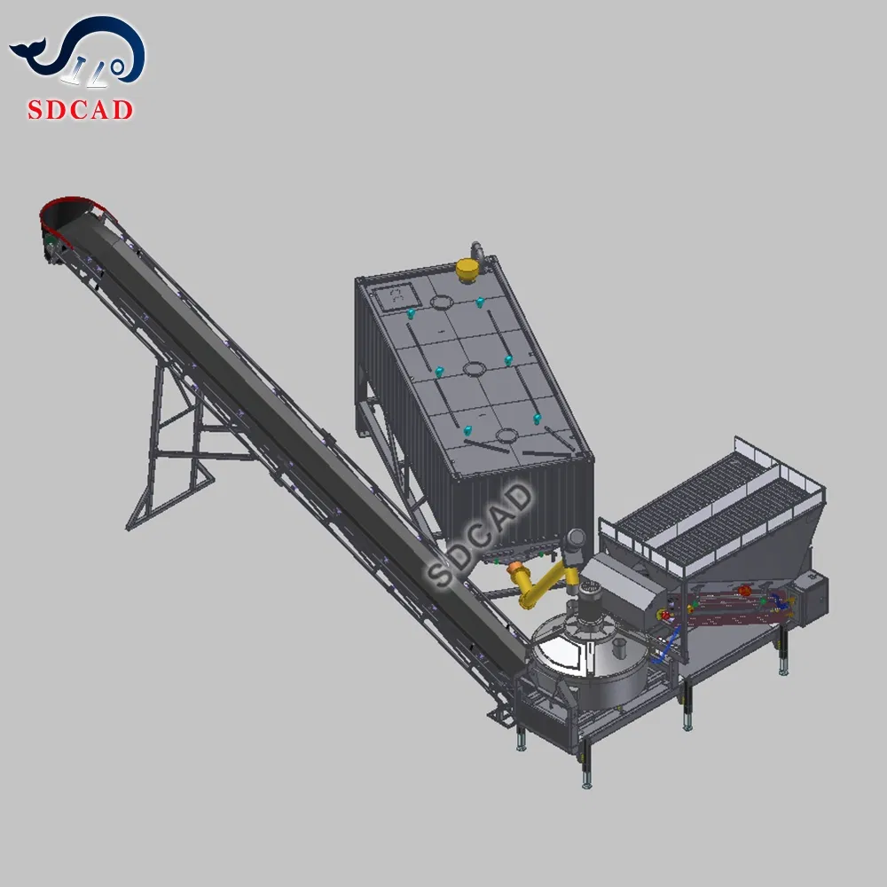 Yhzs50 50m3/H Planetary Mixer Semi Mobile Concrete Batching Plant