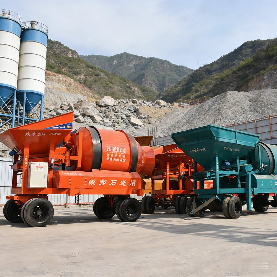 105 Kw Mini Small Portable Mobile Concrete Mixer Mixing Batching Plant Station