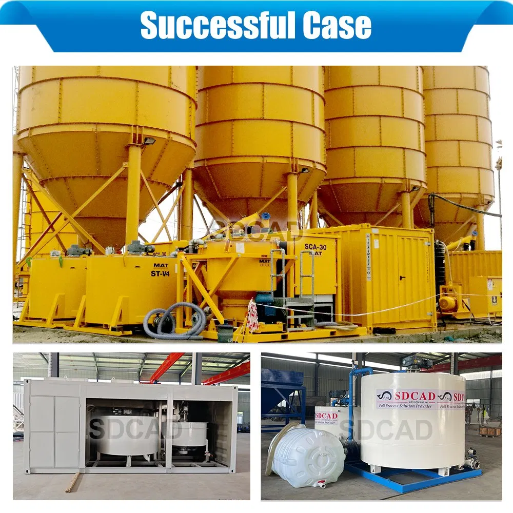 China Full Automatic Jet Grouting Mixer Equipment Cement Grout Batching Plant with Pump and Silo