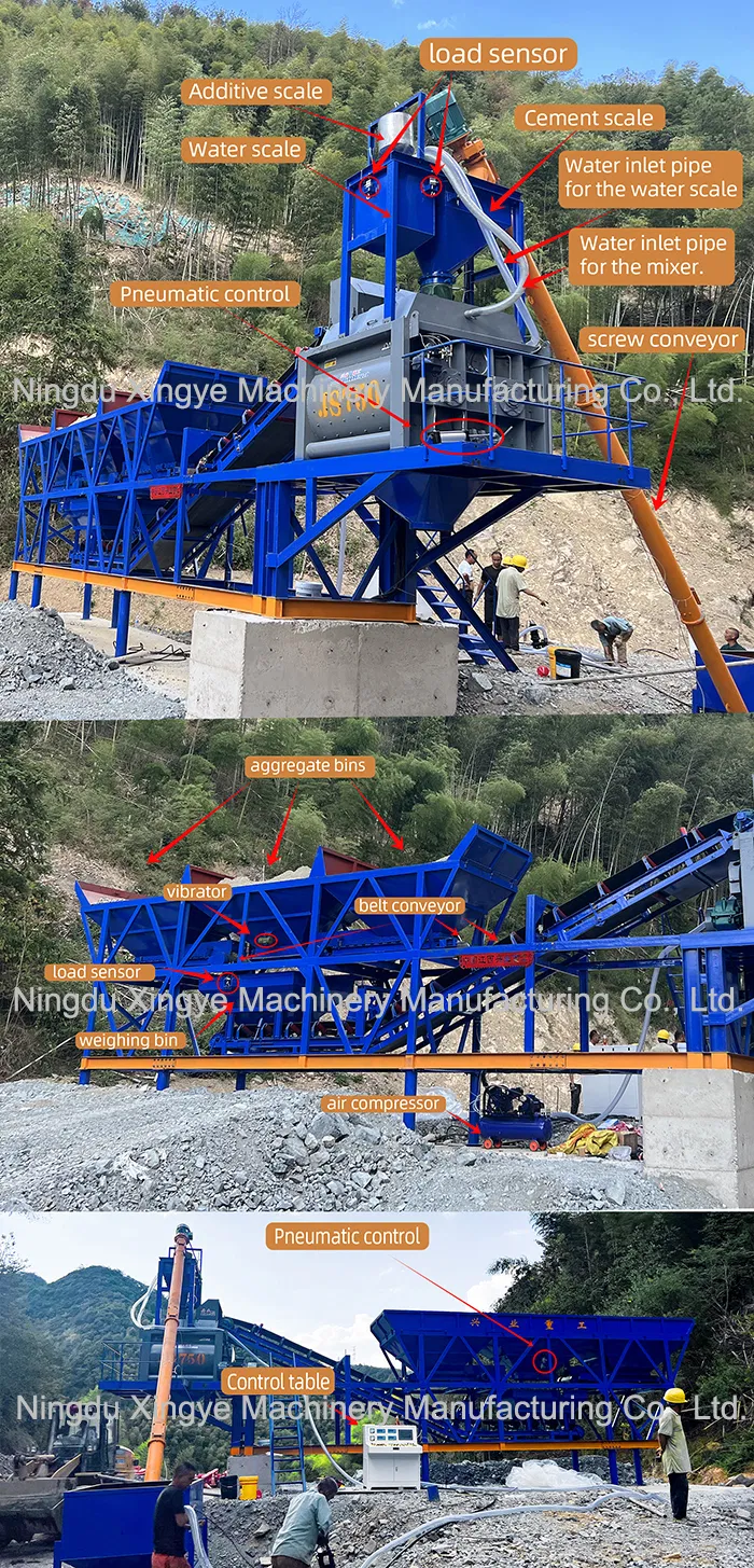 Vertical Shaft Planetary Concrete Mixer Plant