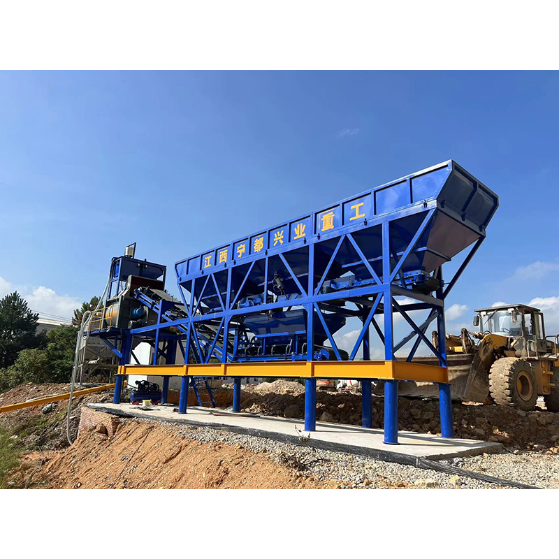 Mobile 60m3/H Concrete Batching Plant with Integrated Cement Silo