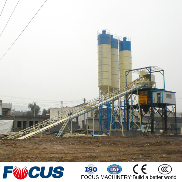 60cbm/H Ready Mix Concrete Batching Mixing Plant with Belt Conveyor