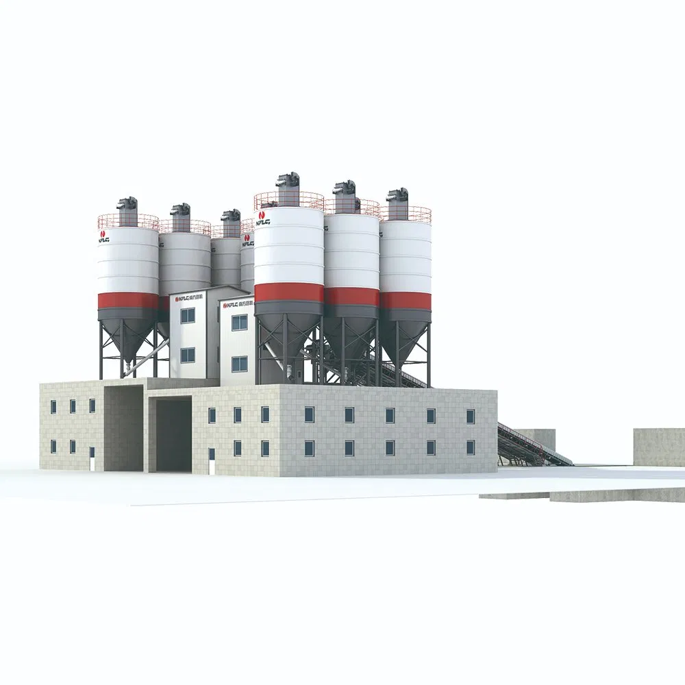 Twin Shaft Mixer Concrete Batching Plant 150m3/H (Made In China)