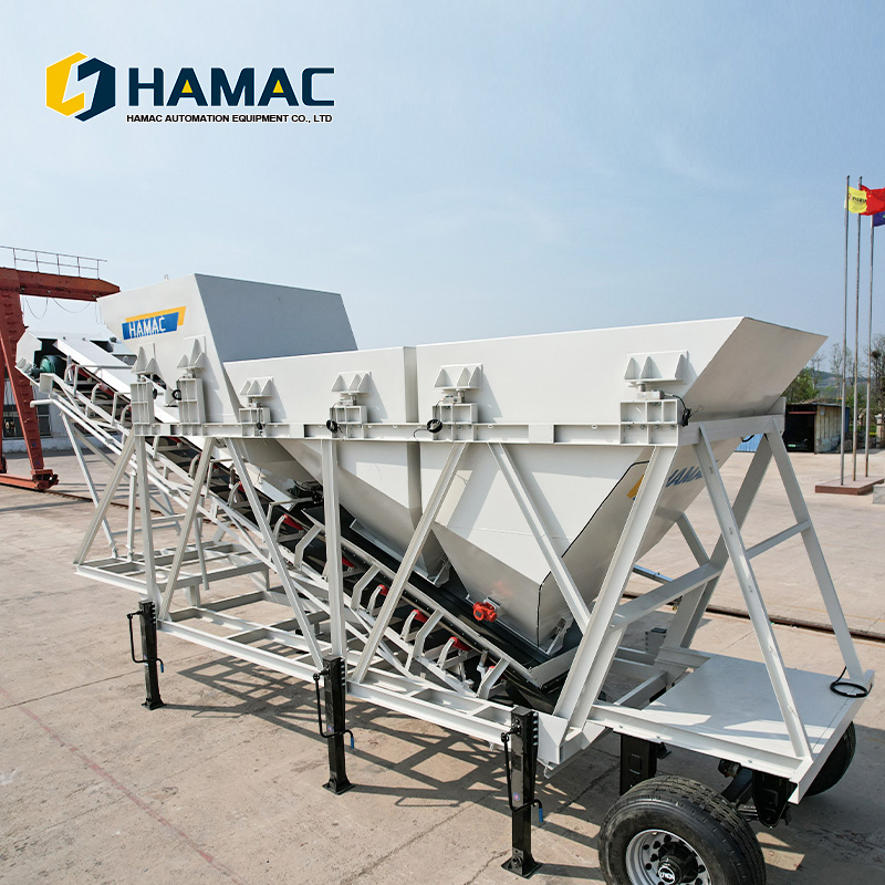 Hamac Hzm35 Customized Twin Shaft Mixer Mobile Dry Concrete Batching Plant