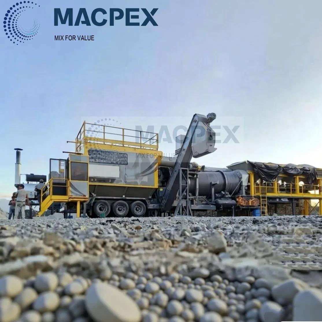 Mobile Asphalt Continuous Mixing Station Plant with 60ton Capacity Hot Sale