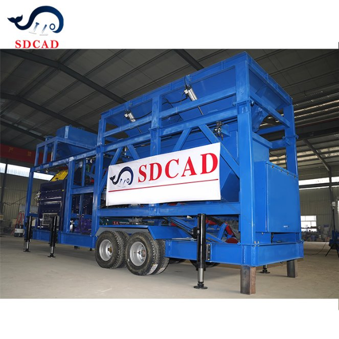 Strong Production Capacity Portable Concrete Batch Plant Cement Plant Twin Shaft Concrete Mixer for Sale
