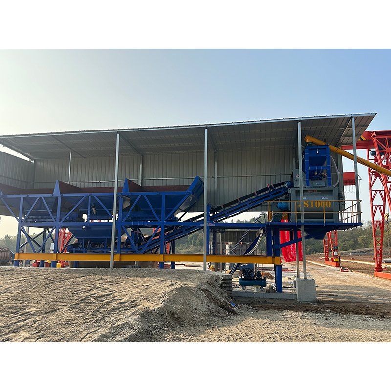 Mobile 60m3/H Concrete Batching Plant with Integrated Cement Silo