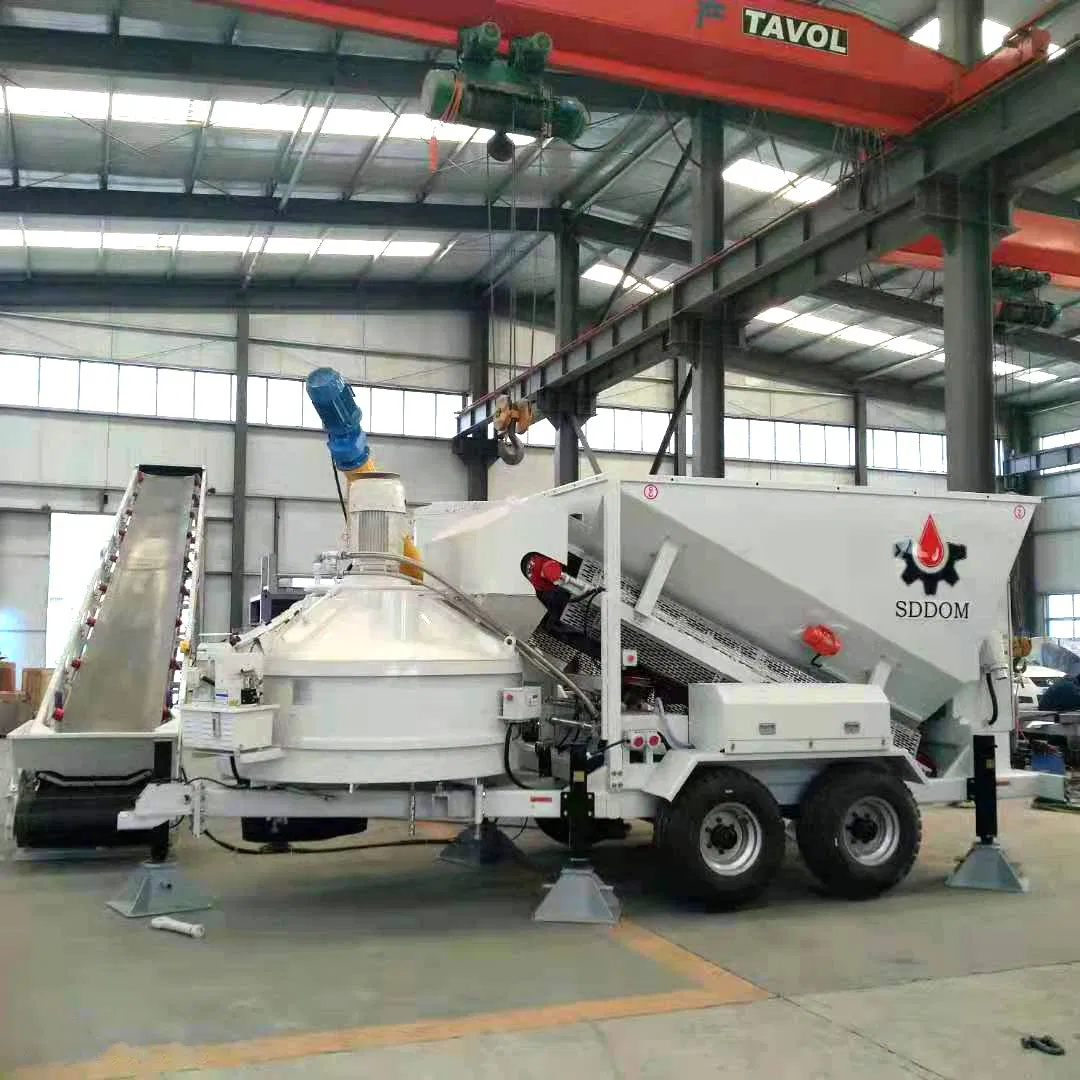Sddom Factory 15m3/H Small Mobile Wet Concrete Mix Batching Plant for Sale