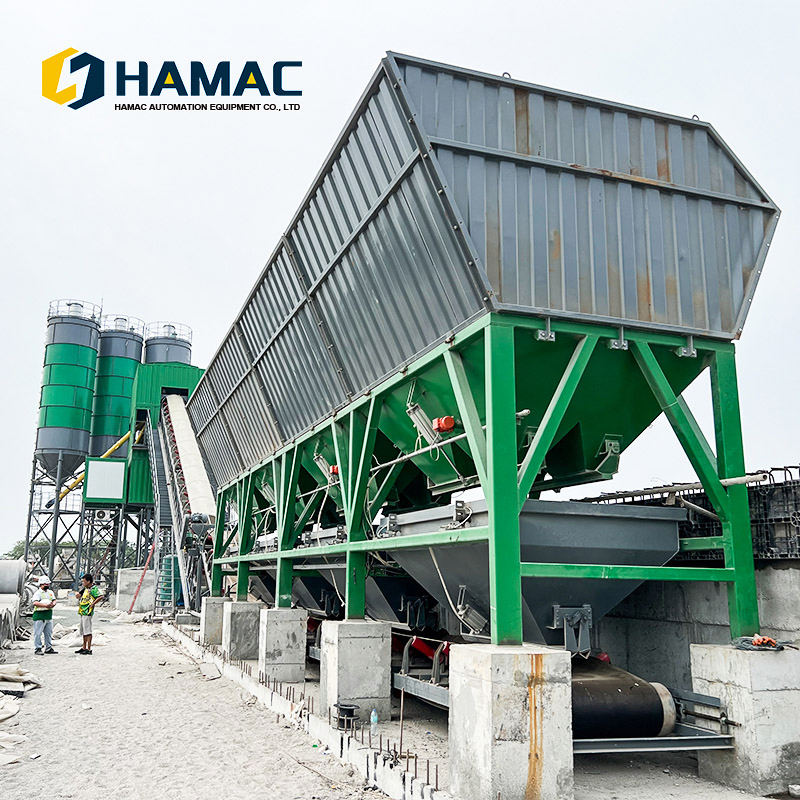 Hzs25 35 50 60 75 90 120 Capacity Precast Concrete Dry Wet Batching Mixing Plant Station Equipment