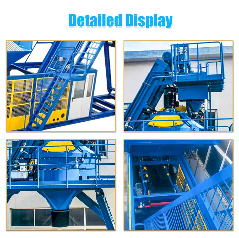 User-Friendly Foundation-Free Concrete Batching Plant with Planetary Concrete Mixer