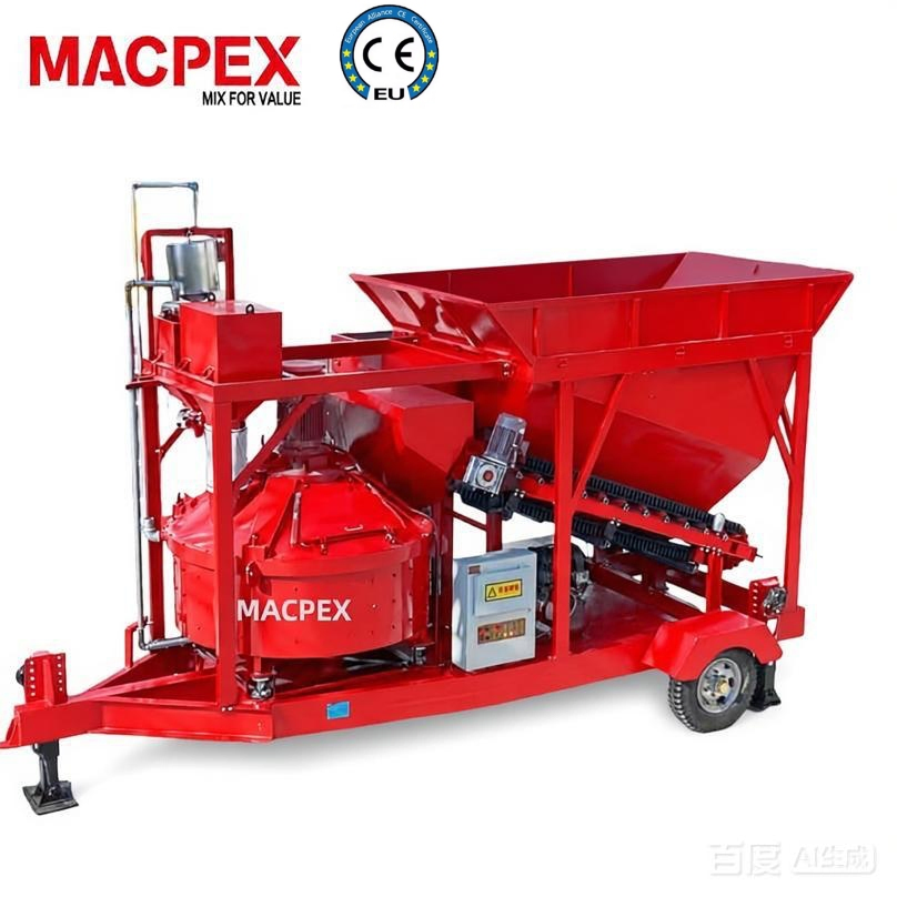 Small Planetary Mixer Portable Mobile Concrete Batching Plant with 25m3 to 90m3