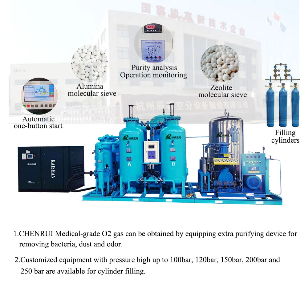 Chenrui Container Medical Medical Oxygen Generating Plant Gas Purification Plant Medical Oxygen Cylidners Filling Plant