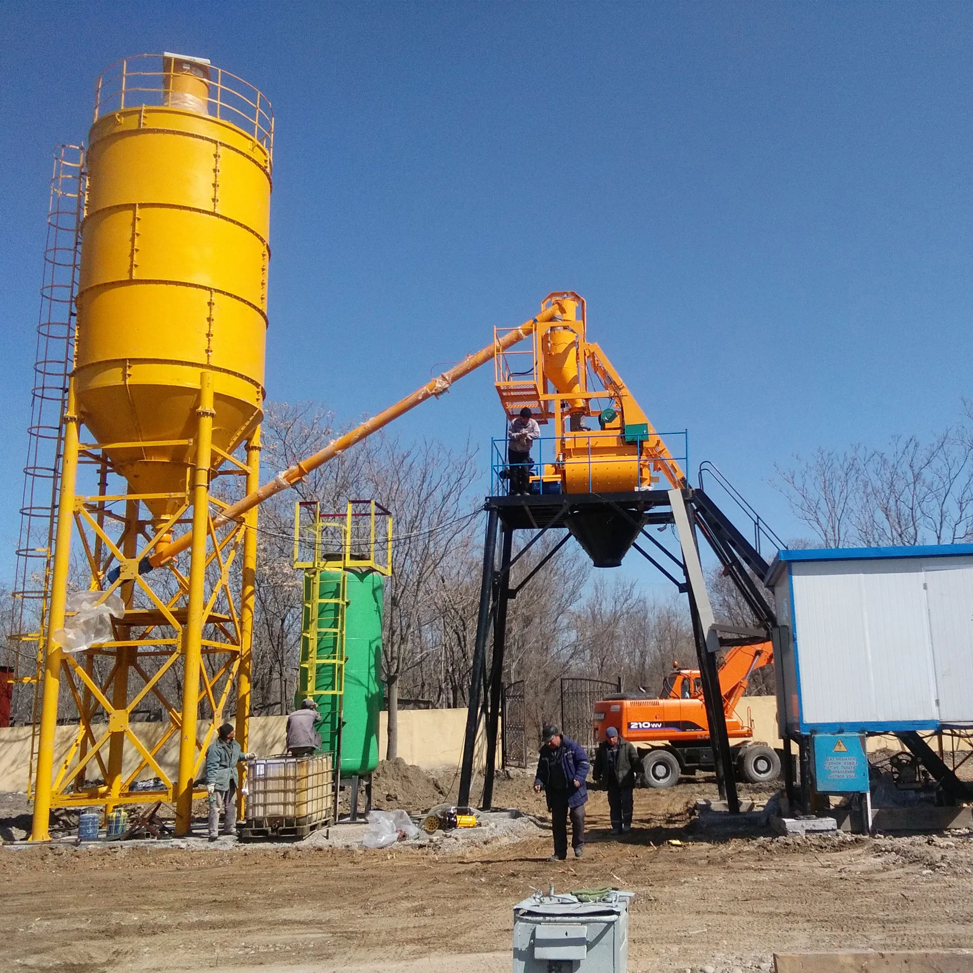 Small Hzs25 High Quality Precast Ready Mixed Concrete Batching Plant