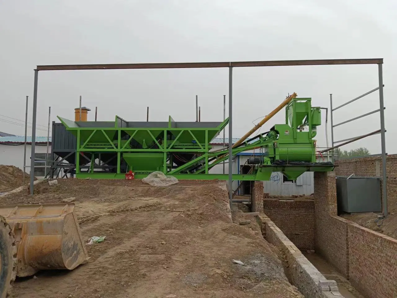 Portable Ready Mixed Batch Cement Wet Mix Precast Mixing Concrete Machinery Layout Mobile Concrete Batching Plant Price for Sale