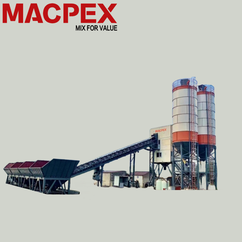Small Concrete Mixing Plant with Twin Shaft Mixer for Construction with Batching Plant and Mixer