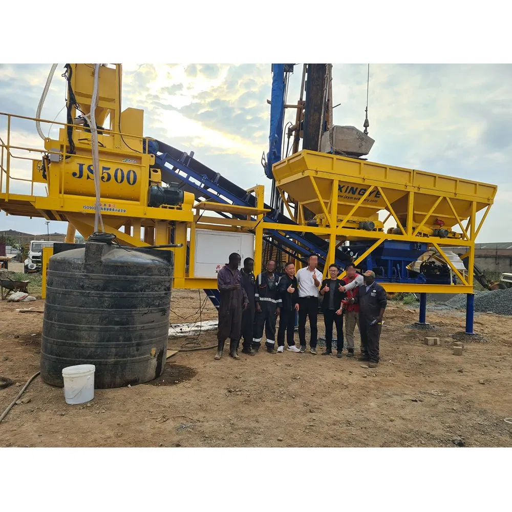 25m3/H Continuous Mobile Concrete Plant with Mixing Cement Mixtures Concrete Mortar