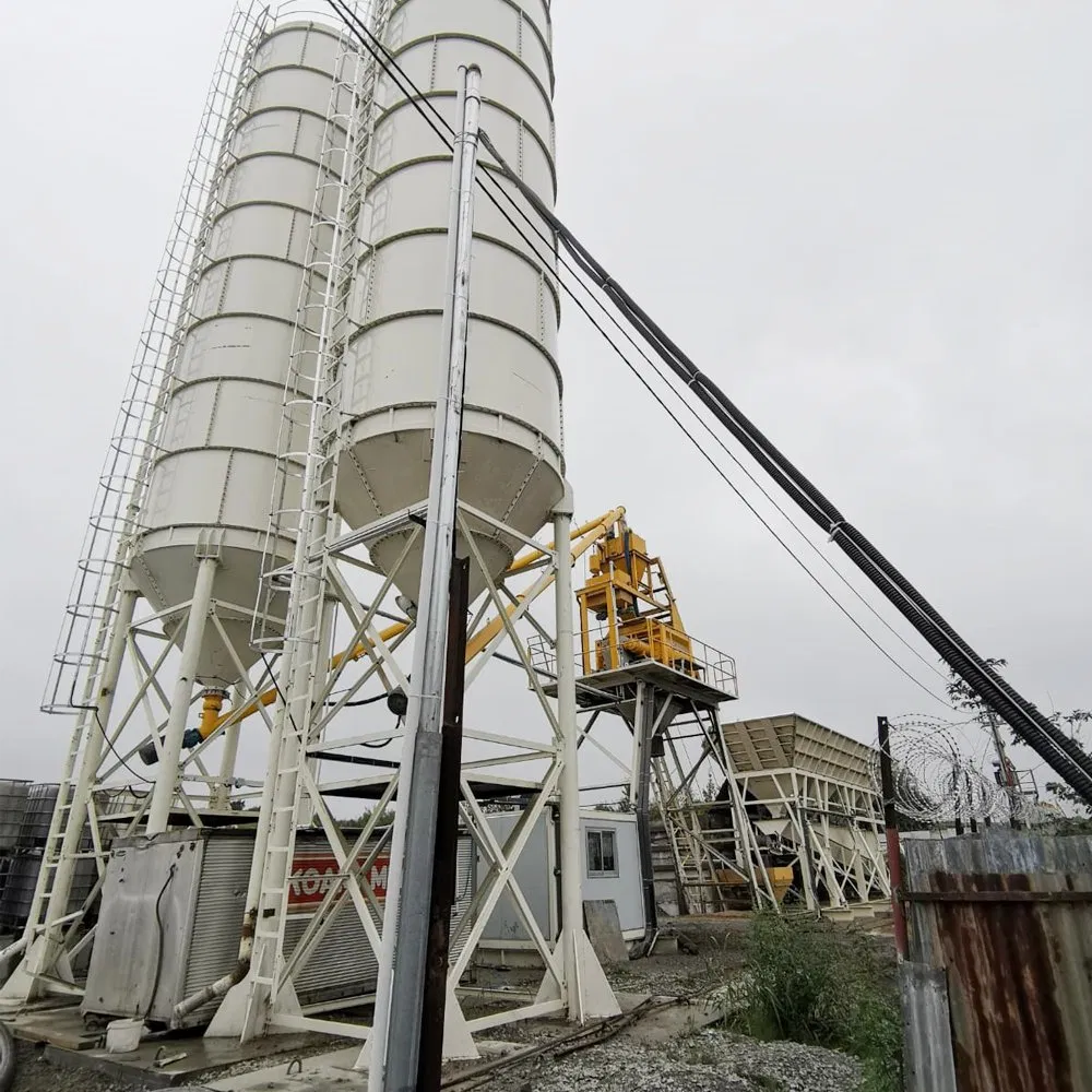 Steel Structure Chassis Customizable Hzsy50 Free Foundation Concrete Batching Plant Mixing