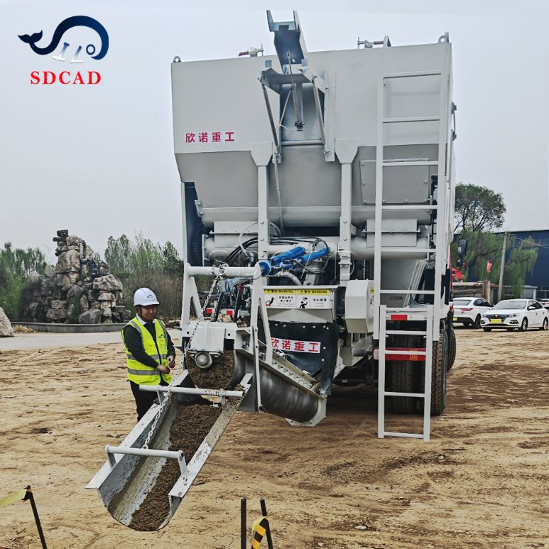 Volumetric Concrete Batching Plant High Capacity Output for Continuous Road Construction