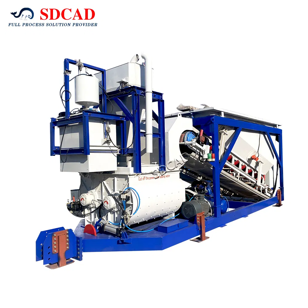 25m3 35m3 50m3 75m3 Twin Shaft Mixer Mobile Concrete Batching Plant