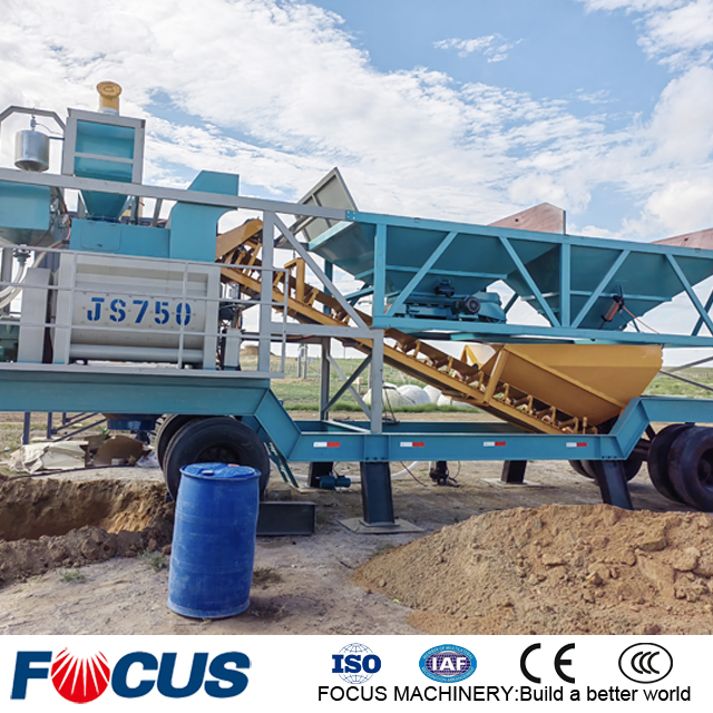 35m3/H Compact Mobile Concrete Batching Plant Price