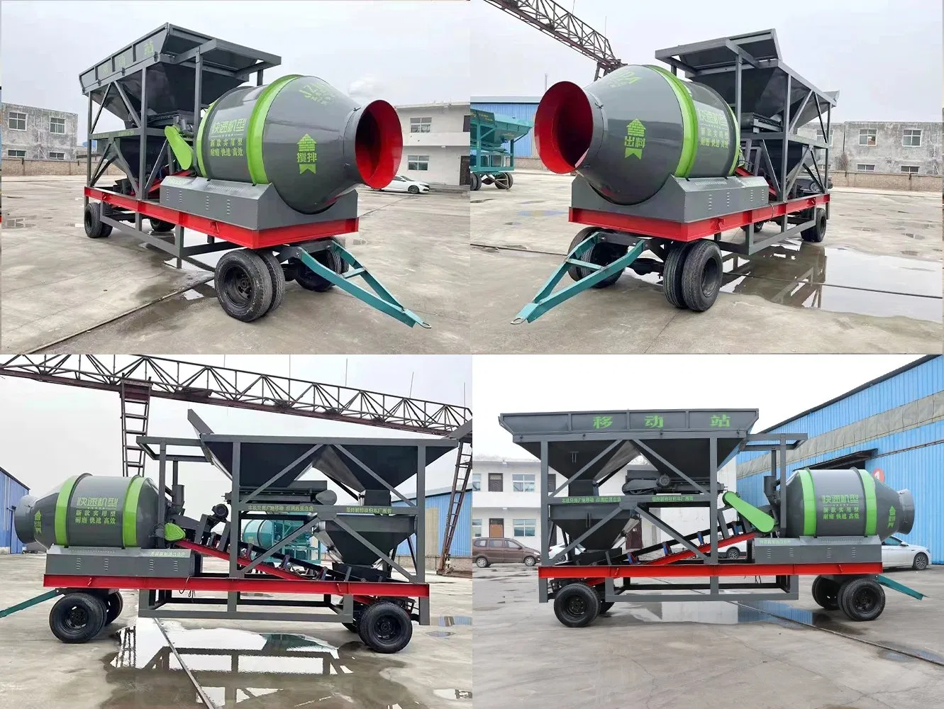 Mobile Concrete Batching Plant 45m3h Output Factory Direct Customizable Efficient Easy Installation
