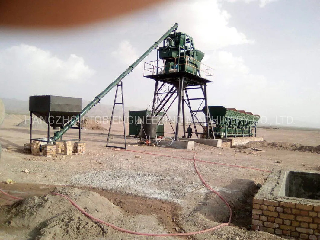 Free-Foundation Portable Concrete Mixer Machine Forced 50 M3/H Concrete Mixing Plant in China