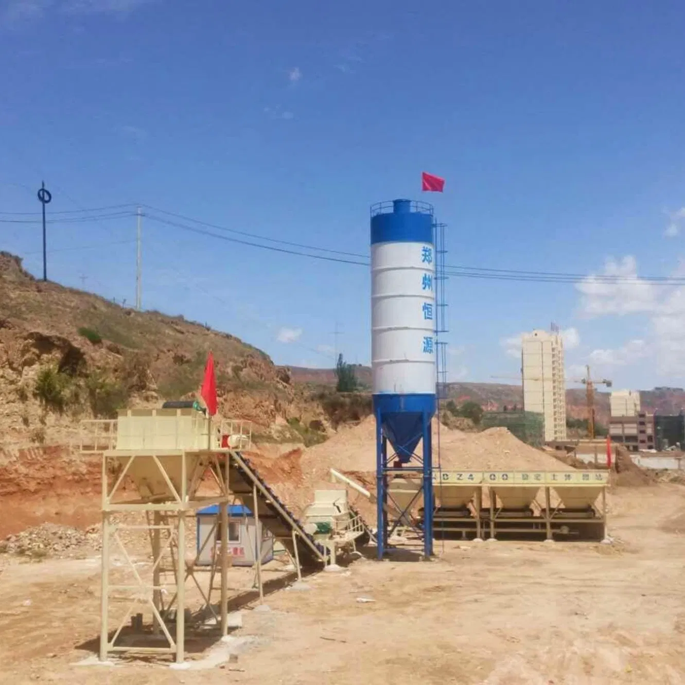 China Customized Stabilized Soil Mixing Plant Continuous Dry Mixing Plant Concrete Batching Plant Auto with Belt