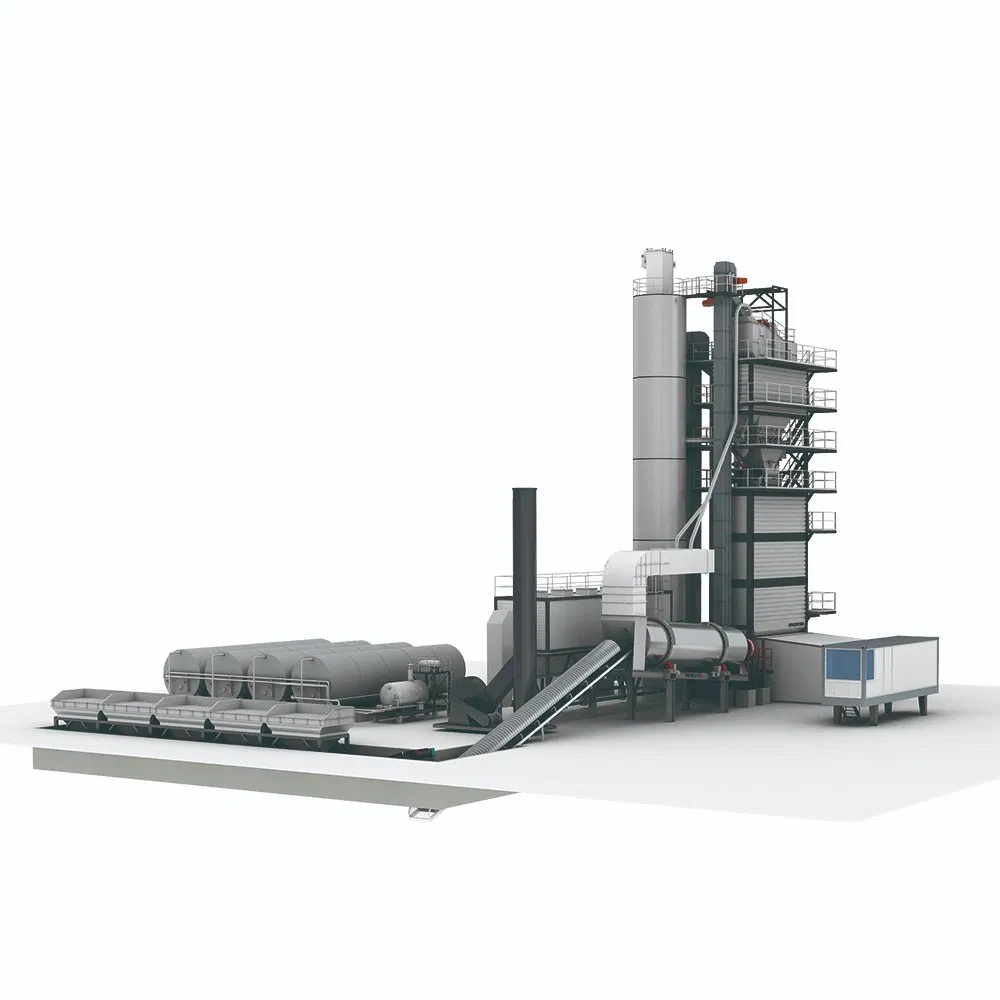 Asphalt Batching Plant with 5 * 15m³ Recycling Bin for Eco-Friendly Use