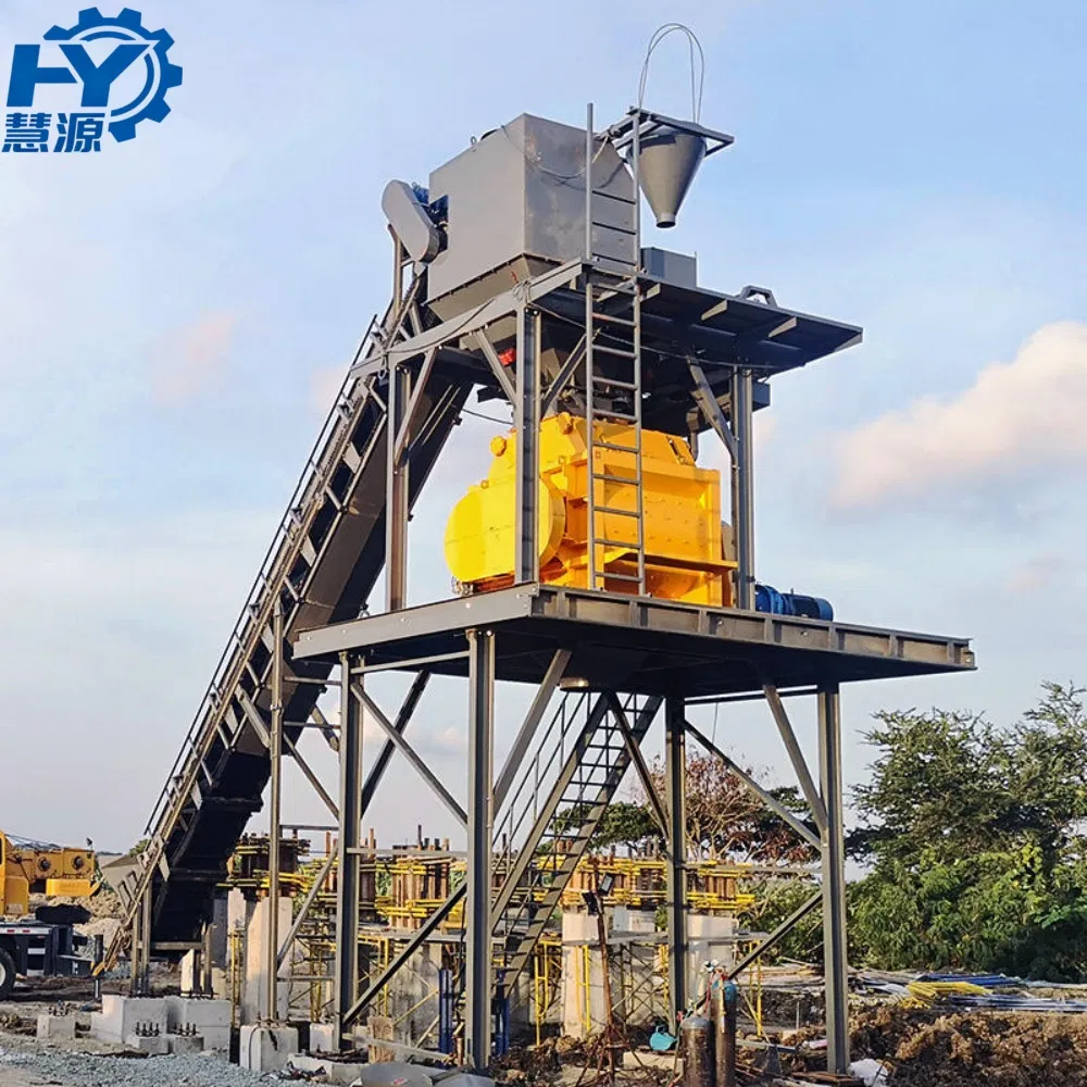 Hzs60 Stationary Modular Design Concrete Batching Plant Concrete Mixing Plant
