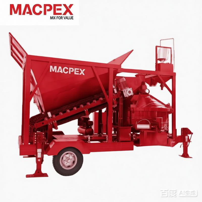 Cost Effective Truck Towed Portable Concrete Batching Plant with Planetary Mixer